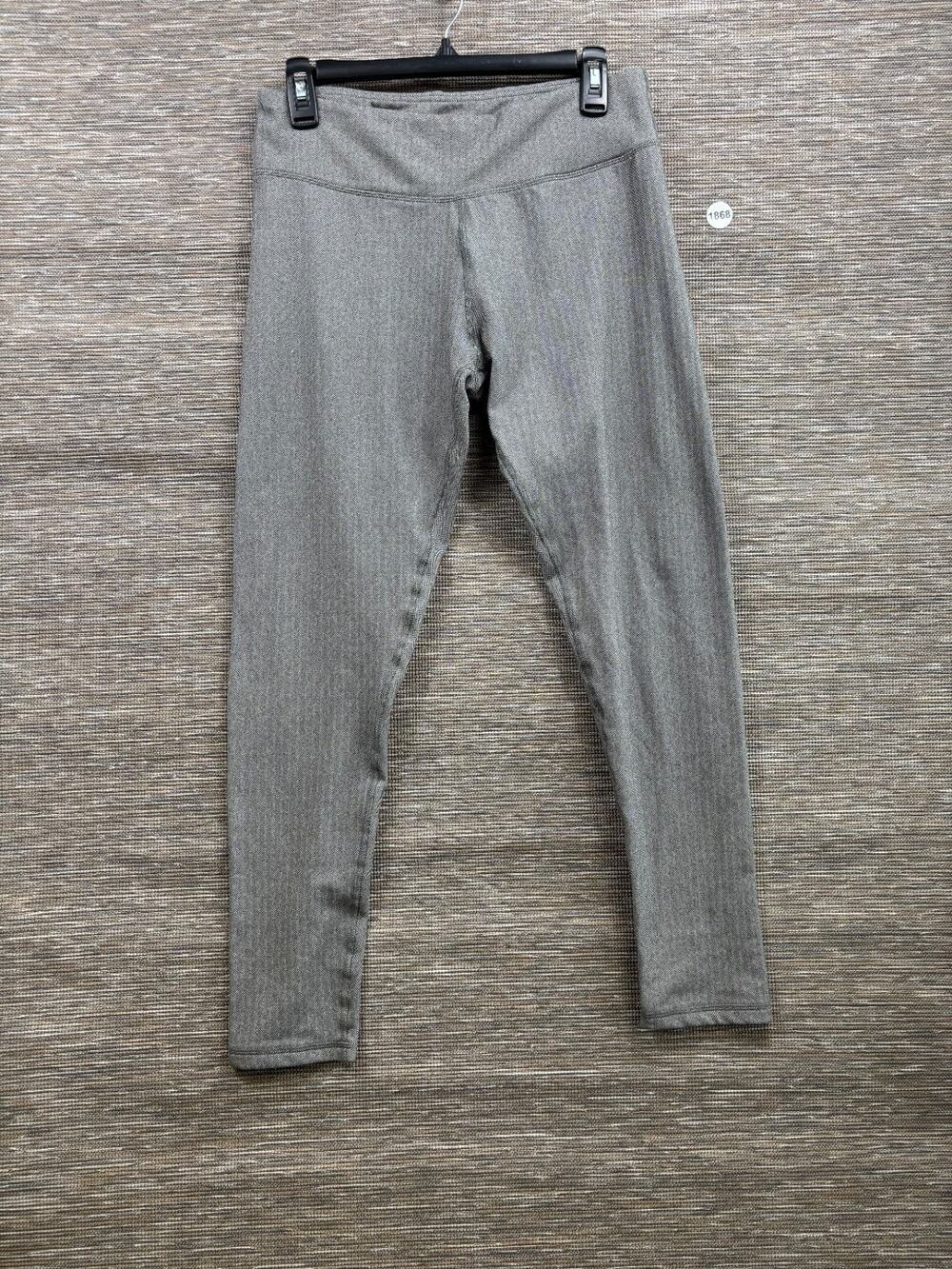 Eddie Bauer Skinny Leggings Pants Womens Size L Gray Herringbone Athletic